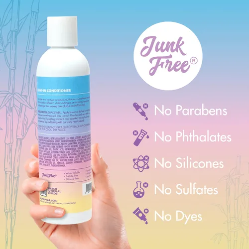 Vista 6 de MopTop Acondicionador sin enjuague para cabello natural, fino, grueso, ondulado, rizado y rizado natural, hidratante antiencrespamiento
