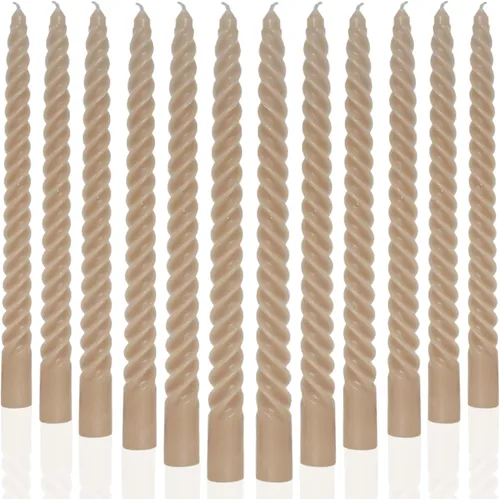 Vista 45 de MAITREYA Velas Cónicas de Color Crema Juego de 12 Velas para Decoración Bodas Fiestas Iglesia - Velas Sin Perfume Que No Gotean, 10 pulgadas