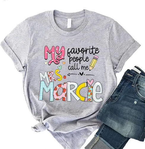 Vista 4 de Nazenti - Regalos personalizados para profesores, My Favorite People Call, camisa para profesor, bonita camiseta para profesores, idea de regalo