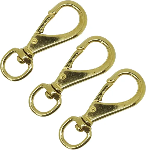 Vista 11 de Scuba Choice Ganchos giratorios con correa de cincha, gancho de latón industrial de grado marino de 3-1/4 pulgadas para banderas, buceo y correas