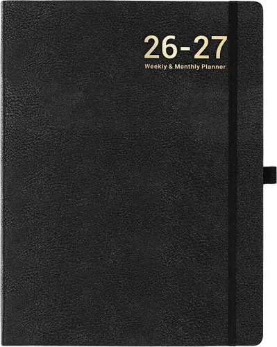 Vista 12 de Agenda 2026 – Agenda semanal y mensual 2026, enero de 2026 a diciembre de 2026, 8.5 x 11 pulgadas, cubierta de cuero 2026 con papel grueso, bolsillo
