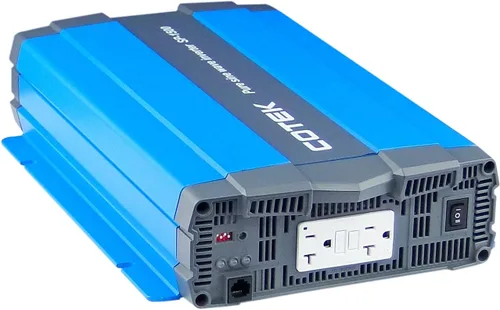 Vista 2 de SP-1500-112 Inversor de onda sinusoidal pura con GFCI dual 12VDC 120VAC 1500W (SP-1500-112)