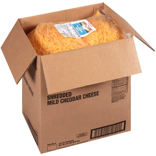 Vista 4 de Land O Lakes Queso Cheddar suave rallado, 5 libras, 4 por caja.
