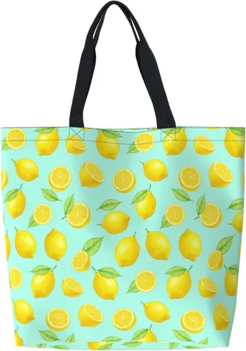 Vista 28 de Famame Canvas Tote Bag Large Women Casual Shoulder Bag Handbag Reusable Multipurpose Shopping Grocery Bag