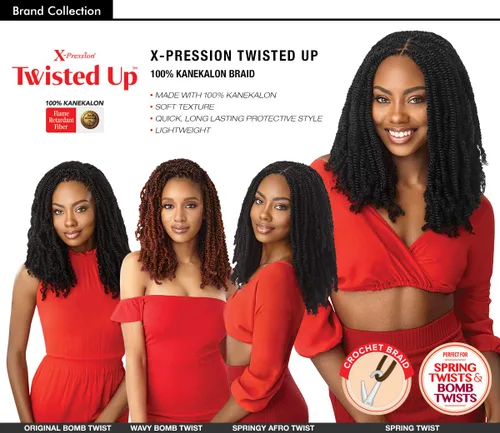 Vista 6 de ¡Ofertas de paquetes múltiples! Outre trenzado sintético – X Pression Twisted Up Spring Aro Twist 16