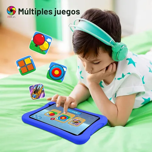 Vista 9 de PRITOM Tablet Android Quad Core de 8 pulgadas, 64 GB, WiFi, Bluetooth, cámara dual, educación, juegos, control parental, software para niños
