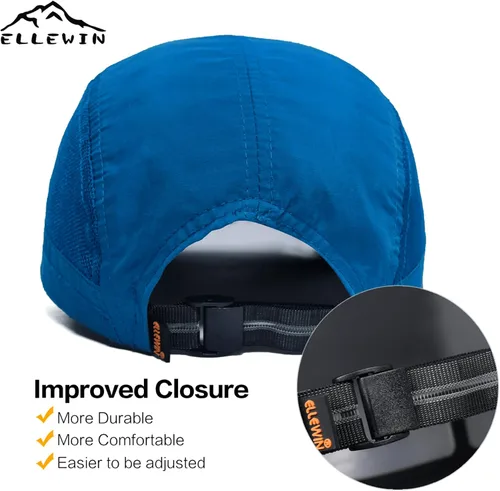 Vista 34 de ELLEWIN Gorra de béisbol unisex UPF 50 sin estructura, con pico grande y plegable