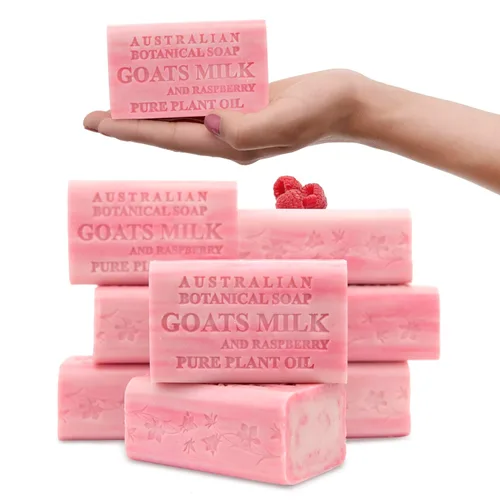 Vista 18 de Jabón de leche de cabra y miel de Manuka de Australian Botanical Soap de 6.6 OZ, barras triple molidas hechas con una base de jabón natural
