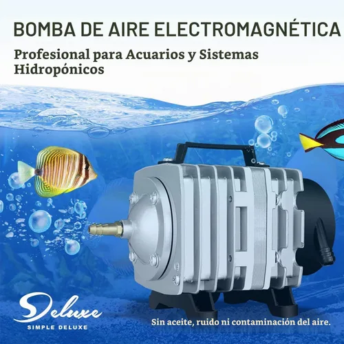 Vista 8 de Simple Deluxe Bomba de aire con salidas de flujo de aire ajustables para acuarios, peceras y sistemas hidropónicos