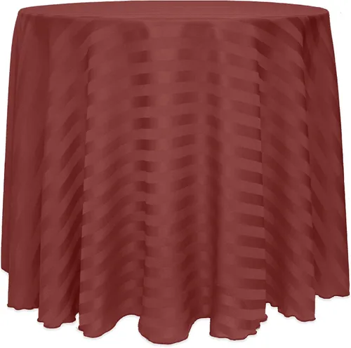 Vista 49 de ULTIMATE TEXTILE Mantel redondo de rayas satinadas de 72 pulgadas, color azul marino