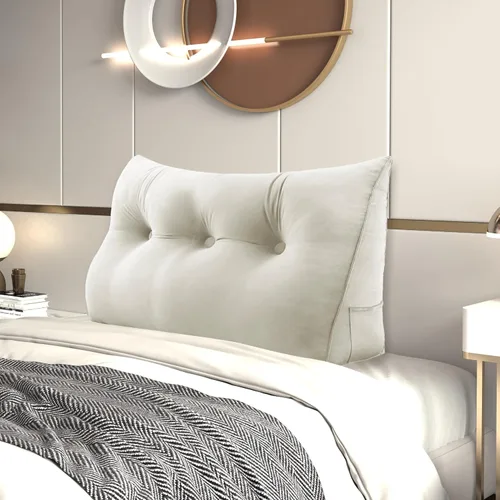 Vista 21 de Almohada de cuña para cabecero de cama Almohada pequeña de refuerzo para cabecera Almohada de lectura para sentarse en la cama para adultos, cojín