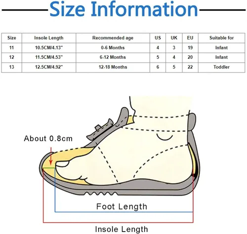 Vista 6 de Baby Sneakers Shoes Soft Sole Hook Loop Fashion Casual Shoes Princess Shoes Toddler Shoes Toddler Booties