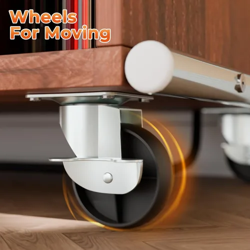 Vista 6 de Soporte grande para tocadiscos con puerta corredera y ruedas, armario de almacenamiento de discos de vinilo de 200 grados, mesa de tocadiscos