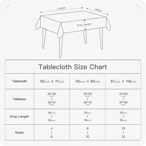 Vista 6 de Mantel rectangular de 70.9 x 55 pulgadas, mantel de cuadros impermeable y reversible, funda de mesa de picnic de mezcla de algodón lavable