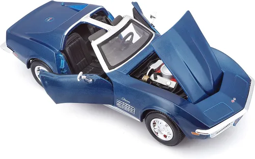 Vista 5 de Maisto 1/24 Edición Especial 1970 Chevrolet Corvette - Azul