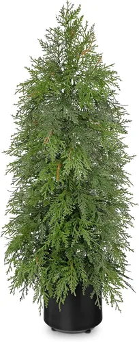 Vista 10 de 2.6FT Artificial Small Mini Pine Tree for Tabletop, Real Touch 31 inch Premium Artificial Topiary Tree Potted Plants for Home Tabletop Entryway