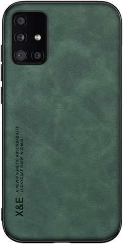 Vista 4 de Kepuch Silklike - Funda para Samsung Galaxy A51 5G - Cubierta de parachoques con placa metálica incorporada para Samsung Galaxy A51 5G - Azul