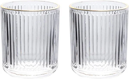 Vista 10 de Gaolinci 2 Piezas Vaso de Vidrio Tumbler, Portacepillos de Dientes, Tazas de Baño, 10 onzas
