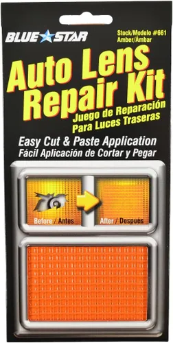 Vista 2 de Kit de reparación de lentes de auto con patrón de cuadrícula Blue Star (ámbar)