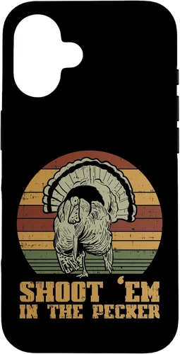 Vista 32 de Shoot Em in The Pecker Turkey Vintage Hunting Hunter Gift Case for iPhone 17