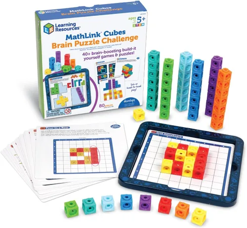 Vista 9 de Learning Resources MathLink Cubes Conjunto de Actividades de Matemáticas Tempranas - 115 Piezas, Edades 4+, Imprescindibles para el Aula