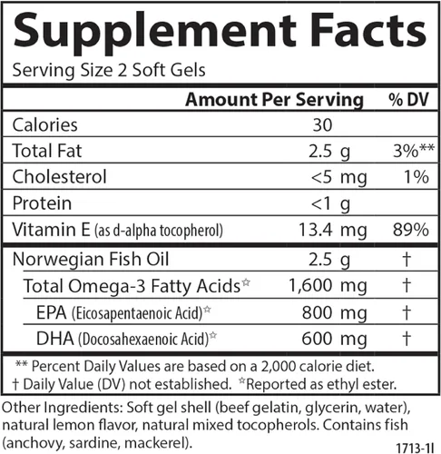 Vista 8 de Carlson Elite Omega-3 Gems 1600 mg de ácidos grasos Omega 3, incluyendo EPA y DHA, aceite de pescado noruego capturado en la naturaleza, suplemento
