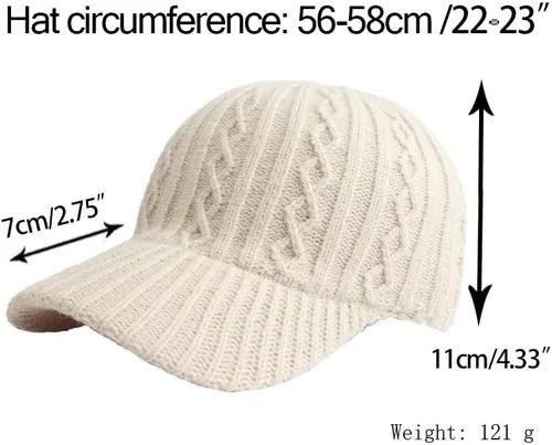 Vista 2 de FGSS Gorra de béisbol de lana de cordero para mujer, de forro polar, ajustable, para viajes