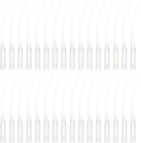 Vista 8 de PH PandaHall Puntas de pegamento, 100 piezas de pegamento de plástico micro puntas extensor blanco aplicador de precisión para modelo de botella