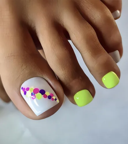 Vista 10 de Uñas postizas a presión para los dedos, color rosa intenso, color sólido, para verano, uñas postizas, kit de pedicura para mujeres, 28 piezas