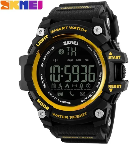 Vista 2 de FANMIS Reloj inteligente multifunción para hombre, podómetro, calorías, militares, deportes, Bluetooth, para Android, iPhone, rastreador