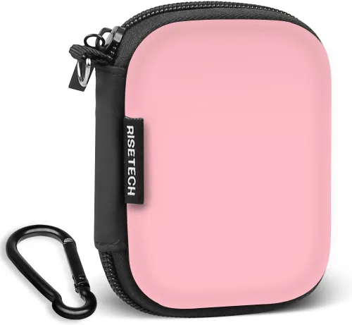 Vista 11 de Funda rígida para auriculares, bolsa de almacenamiento de auriculares de EVA, pequeña bolsa con cremallera compatible con auriculares con cable, JBL