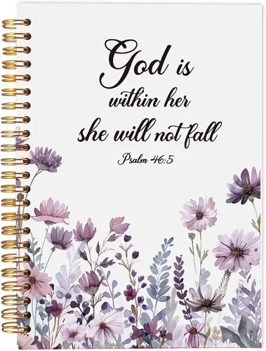 Vista 18 de Faith Can Move Mountains - Cuaderno cristiano - Regalos cristianos inspiradores para mujeres, cuadernos de diario bíblico para tomar notas, cuaderno