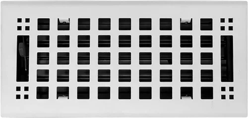 Vista 20 de Madelyn Carter Cubierta de ventilación de estilo artesanal contemporáneo, interior de acero fundido sólido, controla el flujo de aire, 2 x 10 Blanco