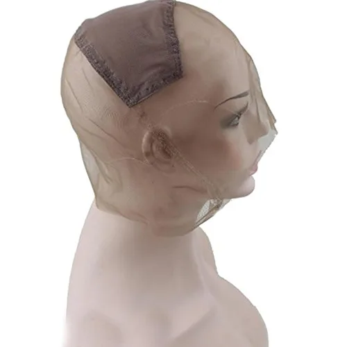 Vista 4 de Gorra de peluca de encaje completo con estiramiento de oreja a oreja. Pre hecha para ti. Comienza tu proyecto de fabricación de pelucas hoy. Hazlo