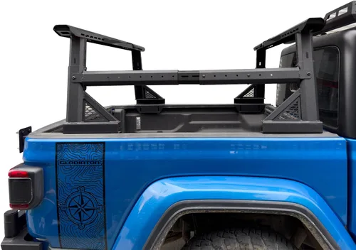Vista 3 de Estante Universal para Cama de Camión de Servicio Pesado - Altura Ajustable, Extensible, Barras Transversales de Aluminio para la Mayoría