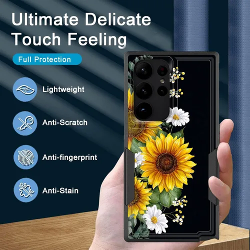 Vista 470 de Funda para Galaxy A14 5G, resistente de doble capa híbrida de policarbonato duro, goma suave, a prueba de golpes, funda protectora resistente