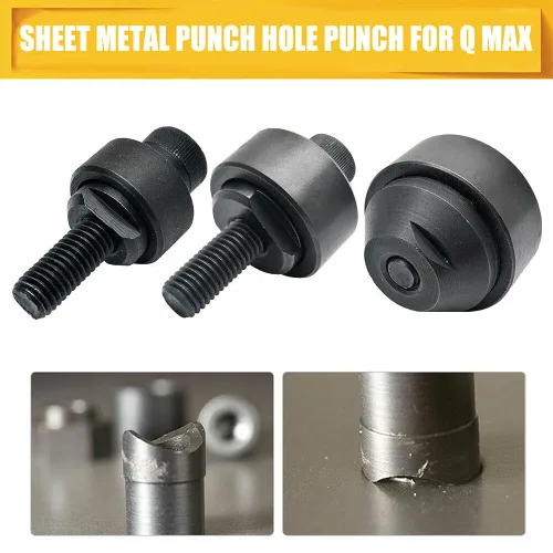 Vista 5 de Perforadora de chapa metálica de 0.748 in/0.75 pulgadas, cortador de agujero hexagonal de metal para fregadero, acero inoxidable, placa de acero, 1