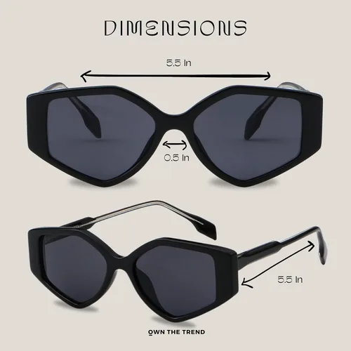 Vista 2 de Trendy Sunglasses for Women - Sunglasses Womens with UV protection - Vintage Retro Oval Y2K Fashion Sun Glasses