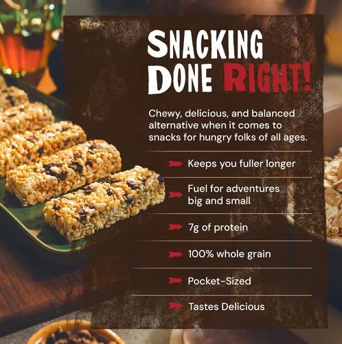 Vista 4 de Kodiak Cakes Barras masticables de granola, S'mores, altas proteínas, 100% granos integrales, 12 cajas con 5 barras cada una (60 barras en total)