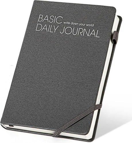 Vista 10 de CAGIE Cuaderno rayado para trabajo, cuaderno de tapa dura para escribir, mujeres y hombres, diario para tomar notas con lazo para bolígrafo