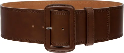 Vista 17 de Cinturón de cuero rectangular de punto de moda de cintura alta de 3 pulgadas de ancho para Negro