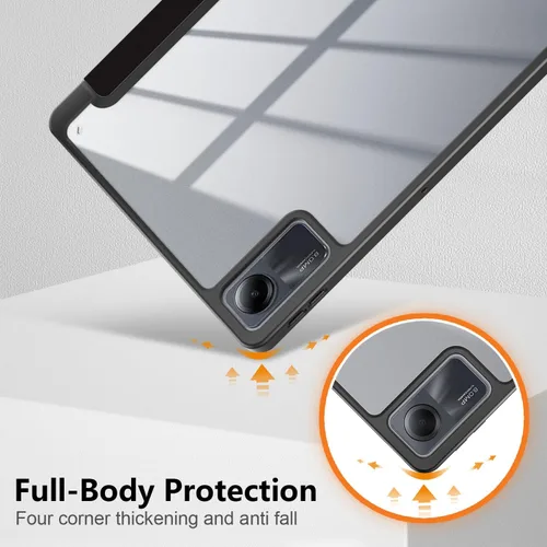 Vista 5 de Funda para Xiaomi Redmi Pad SE 11 pulgadas a prueba de golpes con carcasa trasera transparente transparente para Xiaomi Redmi Pad SE 2023 Auto