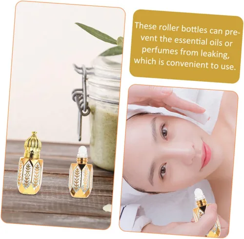 Vista 4 de Ipetboom 9 botellas de rodillo para aceites esenciales con fugas delicadas, frascos de perfume portátiles, masajes para viajes y uso diario