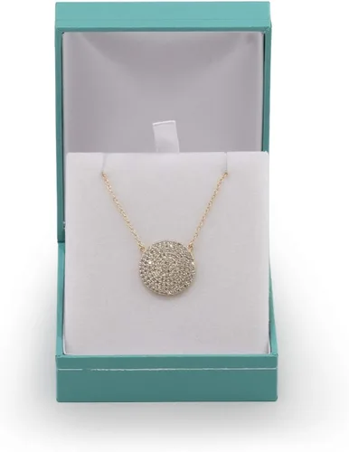 Vista 3 de 888 Display USA Ultra Elegante Joyero con colgante azul verde azulado Caja de regalo grande con colgante aguamarina con caja a juego