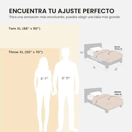 Vista 7 de Bedsure Gentlesoft - Manta de 100 % algodón, tamaño Twin XL, para dormitorio universitario, transpirable y suave, manta Twin de tejido waffle