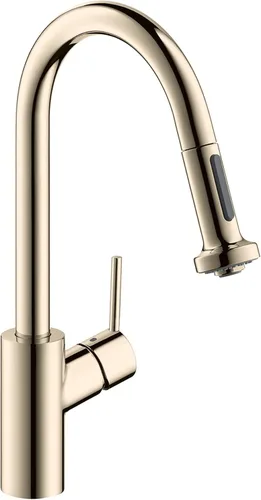 Vista 7 de hansgrohe Talis S² 14872341 - Grifo de cocina de arco alto, grifo para fregadero de cocina, cabezal rociador de acoplamiento magnético, cromo negro