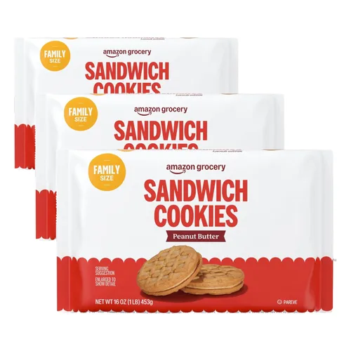 Vista 9 de Amazon Grocery, galletas sándwich de vainilla, 14.3 onzas (anteriormente Happy Belly, el embalaje puede variar)