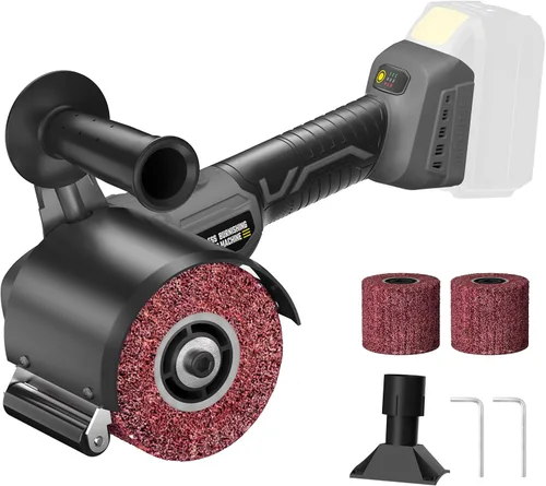 Vista 9 de VERVEWAVE Máquina pulidora inalámbrica para batería Dewalt 20V Max (sin batería), herramienta de acondicionamiento de superficie con 6 velocidades