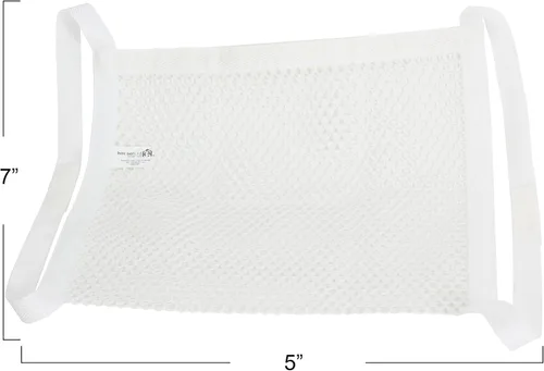 Vista 2 de Household Essentials bolsa para lavar y secar tenis de poliéster, color blanco, Malla, Rosado/Blanco apagado, 1
