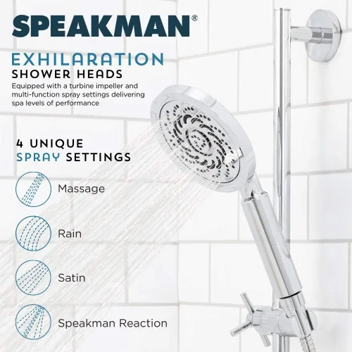 Vista 7 de Speakman S-5001-E175 Kubos Exhilaration - Cabezal de ducha fijo de alta presión, 1.75 GPM, cromo pulido